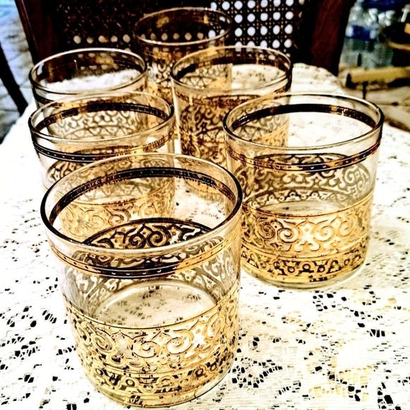 Signed Mid Century Barware 22K Gold $189 - Picture 1 of 9